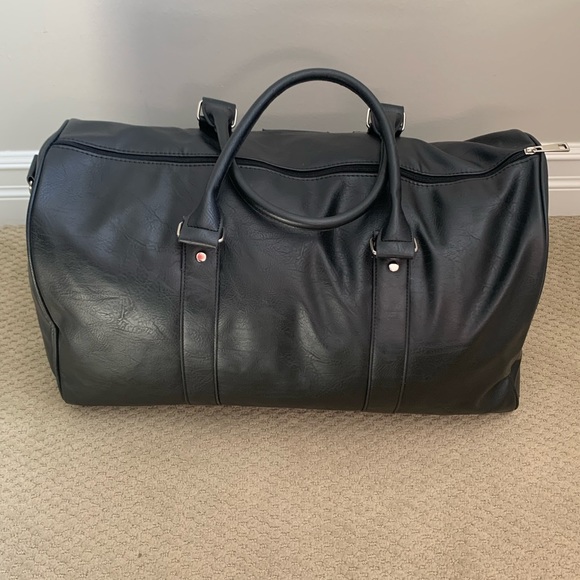 La Vie en Rose Black faux leather weekender bag - Picture 2 of 2